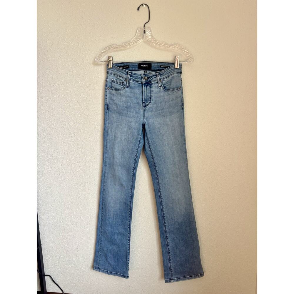 Haala Denim Womens 25 Blue Dark Wash Denim Venice: Bootcut Casual Workwear Jeans - Picture 3 of 10